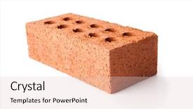  Presentation with white brick - Cool new presentation theme with red clay brick on white background backdrop and a lemonade colored foreground