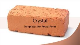  Presentation with white brick - Slide set enhanced with red clay brick on white background and a coral colored foreground
