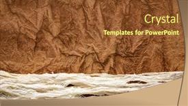  Presentation with abstract red - PPT theme with red-cliff-over-snow-sand background and a tawny brown colored foreground