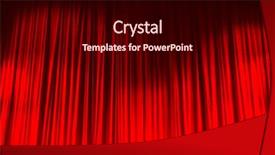  Presentation with theater award - Beautiful slides featuring red closed curtain with light backdrop and a wine colored foreground