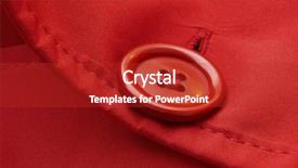  Presentation with clothes - PPT theme enhanced with red-clothes-fragment-with-button background and a crimson colored foreground