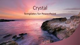  Presentation with art seascape nature sea - Audience pleasing theme consisting of red clouds - beautiful seascape natural composition backdrop and a lemonade colored foreground