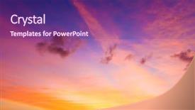  Presentation with sky - Slides with red clouds - beautiful sunset sky background and a violet colored foreground