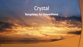  Presentation with airplane night sky cloud - Theme consisting of red clouds on the sky background and a  colored foreground