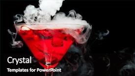  Presentation with vapor - Presentation theme enhanced with red cocktail with ice vapor background and a black colored foreground