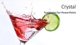 Presentation with red and white industry - Cool new PPT theme with red cocktail with lime backdrop and a  colored foreground
