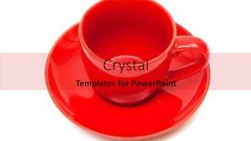  Presentation with coffee cup - Beautiful PPT layouts featuring red-coffee-cup-and-saucer backdrop and a crimson colored foreground