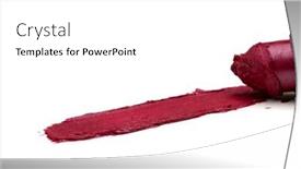  Presentation with brush stroke - Presentation theme enhanced with red-color-brush-stroke-swipe background and a white colored foreground