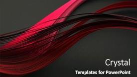  Presentation with black paper texture black - PPT theme having red-color-strip-wave-paper background and a dark gray colored foreground