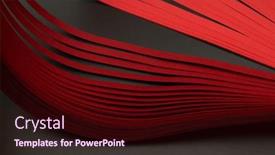  Presentation with abstract wave - PPT theme consisting of red-color-strip-wave-paper background and a wine colored foreground