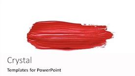  Presentation with brush stroke - PPT layouts with red-colored-brush-stroke-paiting background and a white colored foreground