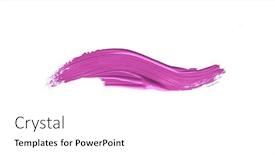  Presentation with brush stroke - PPT theme featuring red-colored-brush-stroke-paiting background and a white colored foreground