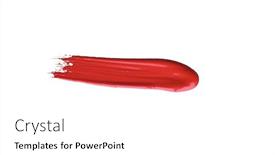  Presentation with brush stroke - Presentation design with red-colored-brush-stroke-paiting background and a white colored foreground