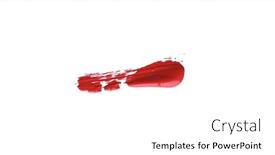  Presentation with watercolor red - Presentation theme featuring red-colored-brush-stroke-paiting background and a white colored foreground