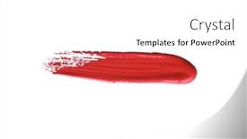  Presentation with watercolor red - Cool new PPT layouts with red-colored-brush-stroke-paiting backdrop and a white colored foreground