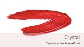  Presentation with brush stroke - Beautiful slides featuring red-colored-brush-stroke-paiting backdrop and a lemonade colored foreground