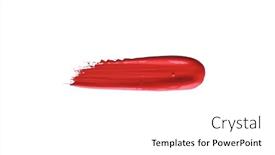  Presentation with watercolor red - Presentation design having red-colored-brush-stroke-paiting background and a white colored foreground