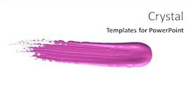  Presentation with brush stroke - Presentation design consisting of red-colored-brush-stroke-paiting background and a white colored foreground