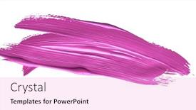  Presentation with brush stroke - Amazing slide set having red-colored-brush-stroke-paiting backdrop and a lavender colored foreground