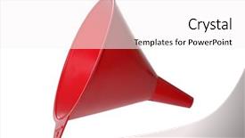  Presentation with funnel - PPT theme consisting of red colored funnel on white background and a white colored foreground