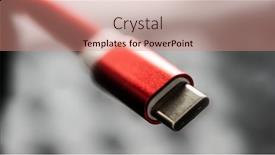  Presentation with connector - Theme having red-connector-usb-type-c background and a coral colored foreground