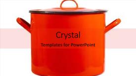 Presentation with cooking utensils - Cool new theme with red cooking pot isolated backdrop and a  colored foreground