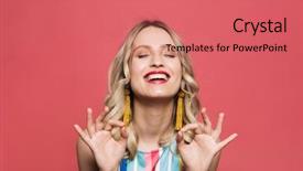  Presentation with satalitte image - Cool new slide deck with red coral background showing okay backdrop and a  colored foreground