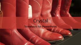  Presentation with cowboy - Theme with red cowboy boots background and a red colored foreground