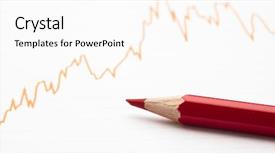  Presentation with crayon - PPT layouts featuring red crayon painting a graph background and a white colored foreground