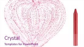  Presentation with crayon - Cool new presentation theme with portrait of young woman with a flowers backdrop and a light gray colored foreground