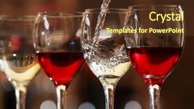  Presentation with wine - Amazing PPT theme having red crystal wedding - white wine pouring into wine backdrop and a  colored foreground