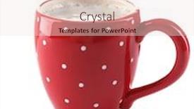  Presentation with cacao - Beautiful slide set featuring red-cup-of-cacao-isolated backdrop and a lemonade colored foreground