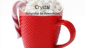  Presentation with christmas candy - Audience pleasing slide deck consisting of red-cup-of-cocoa-marshmallow backdrop and a white colored foreground