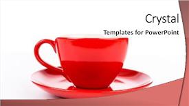  Presentation with red and white abstract - Beautiful PPT layouts featuring red cup of coffee isolated backdrop and a  colored foreground