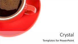 Presentation with red black and white - Audience pleasing theme consisting of red cup of coffee isolated backdrop and a white colored foreground