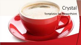  Presentation with red coffee bean - Beautiful PPT layouts featuring red cup of tasty coffee backdrop and a lemonade colored foreground