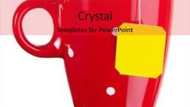  Presentation with tea cup - Amazing slide deck having red cup of tea isolated backdrop and a red colored foreground