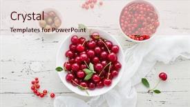  Presentation with gooseberry - Audience pleasing PPT theme consisting of red currant and gooseberry backdrop and a lemonade colored foreground