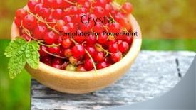  Presentation with currant - Beautiful slides featuring red currant berry in a wooden plate backdrop and a red colored foreground