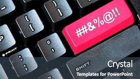  Presentation with keyboard - Colorful slide deck enhanced with red curse button backdrop and a ocean colored foreground