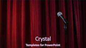  Presentation with theatre - Cool new slides with red curtain - microphone on stage in theatre backdrop and a wine colored foreground