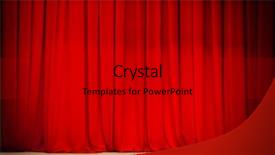 Presentation with red stage curtain - Cool new slides with red curtain of theater stage backdrop and a black colored foreground