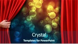  Presentation with red stage curtain - Cool new slides with red curtain on theater backdrop and a navy blue colored foreground