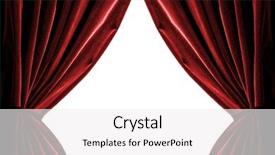  Presentation with red curtain - Slides featuring red curtains isolated on white background and a white colored foreground