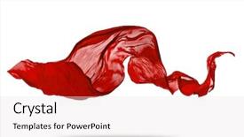  Presentation with image resolution - Slide set consisting of red curve - piece of flying white cloth background and a sky blue colored foreground