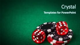  Presentation with green - Presentation theme having red dice and chips background and a forest green colored foreground