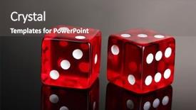  Presentation with red grey - Beautiful PPT theme featuring red dices on grey background backdrop and a dark gray colored foreground