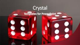  Presentation with red grey - Beautiful slide deck featuring red dices on grey background backdrop and a gray colored foreground