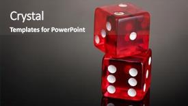  Presentation with blue and red dice - Audience pleasing slide deck consisting of leder - spiel luck wuerfel dice number backdrop and a light gray colored foreground.