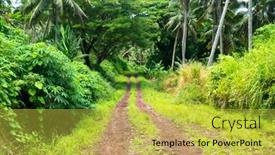  Presentation with plant growth - Slide deck enhanced with red-dirt-road background and a yellow colored foreground